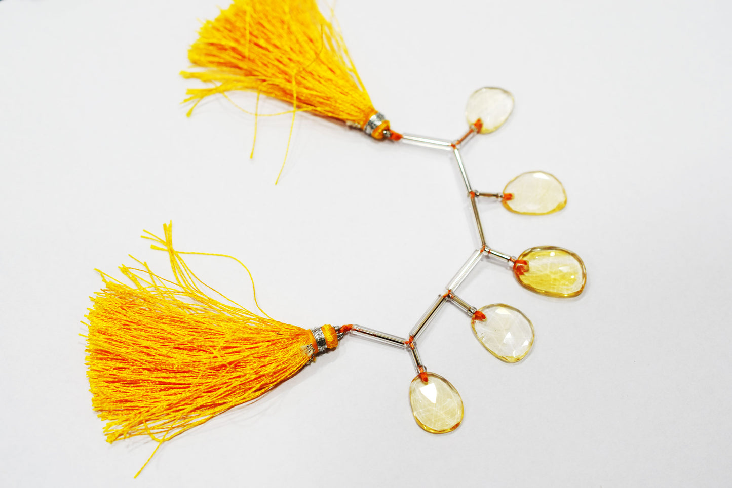 5 Pcs Natural Yellow Citrine Faceted Drop Beads Strand, Sold By Strand ,11x14-12x17mm  , 33010