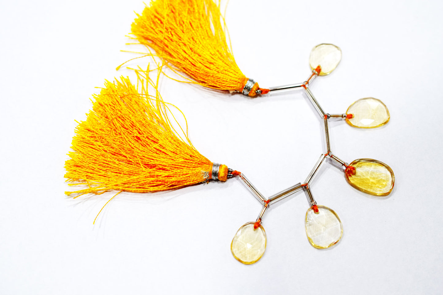 5 Pcs Natural Yellow Citrine Faceted Drop Beads Strand, Sold By Strand ,11x14-12x17mm  , 33010
