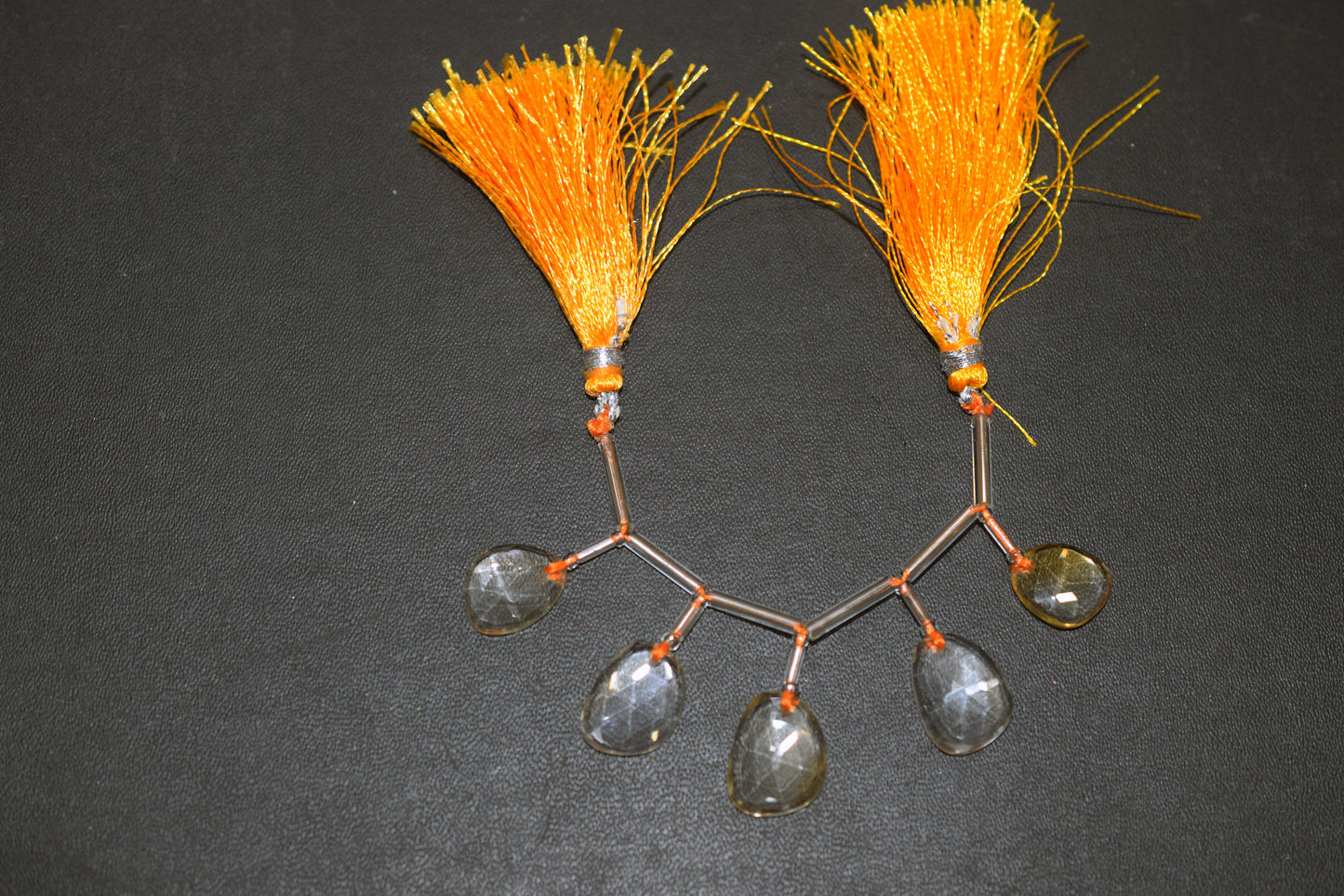 5 Pcs Natural Yellow Citrine Faceted Drop Beads Strand, Sold By Strand ,11x15-12.50x16mm  , 33011