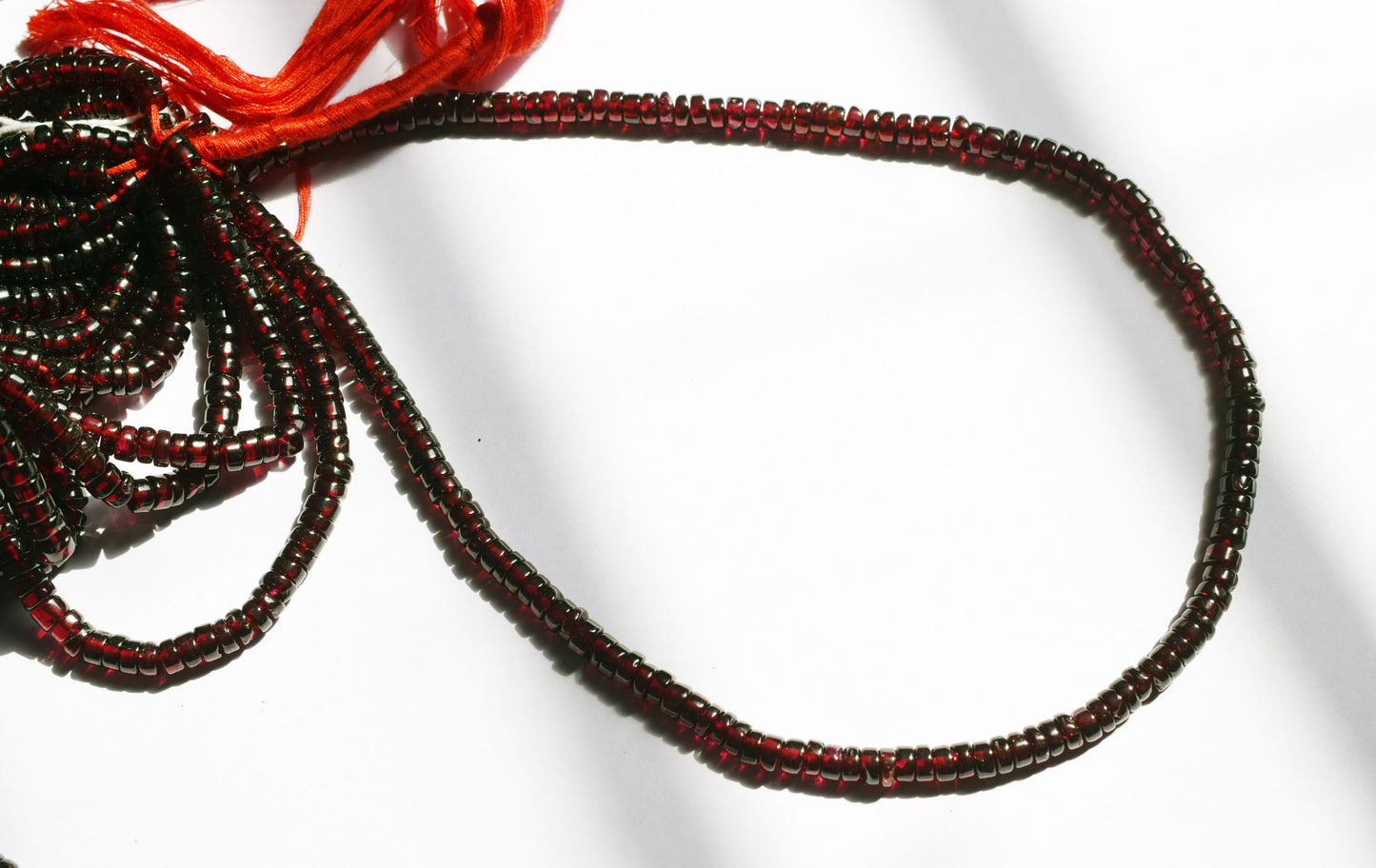 Natural Red Garnet Smooth Heishi Tyre Shape Beads ,Sold By Strand, 16 Inches ,5-5.50 mm , 33014