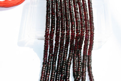 Natural Red Garnet Smooth Heishi Tyre Shape Beads ,Sold By Strand, 16 Inches ,5-5.50 mm , 33014