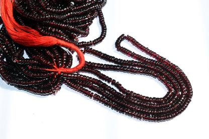 Natural Red Garnet Smooth Heishi Tyre Shape Beads ,Sold By Strand, 16 Inches ,5-5.50 mm , 33014