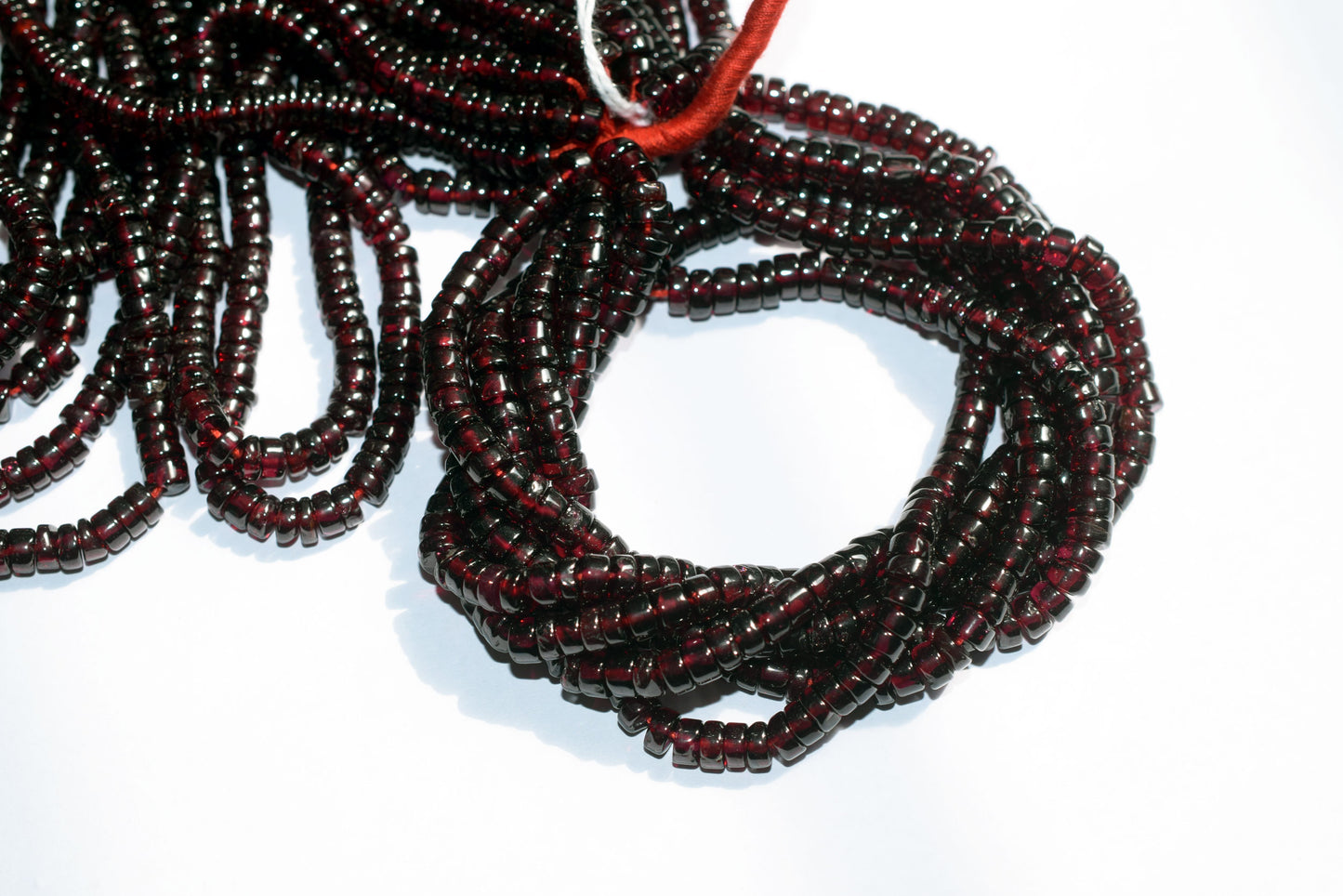 Natural Red Garnet Smooth Heishi Tyre Shape Beads ,Sold By Strand, 16 Inches ,5-5.50 mm , 33014