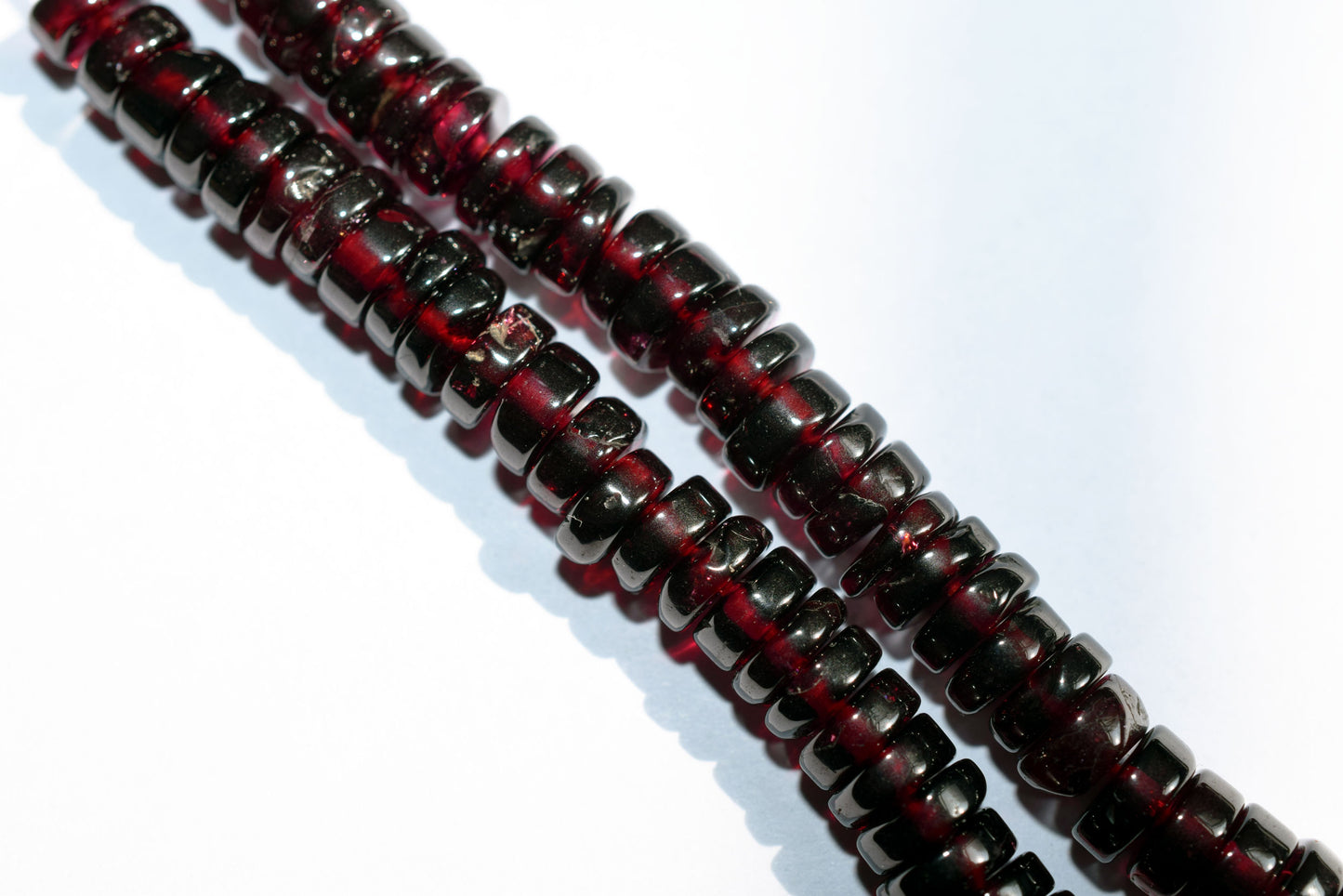 Natural Red Garnet Smooth Heishi Tyre Shape Beads ,Sold By Strand,8.5 Inches , 6-7mm , 33015