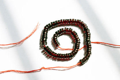 Natural Red Garnet Smooth Heishi Tyre Shape Beads ,Sold By Strand,8.5 Inches , 6-7mm , 33015