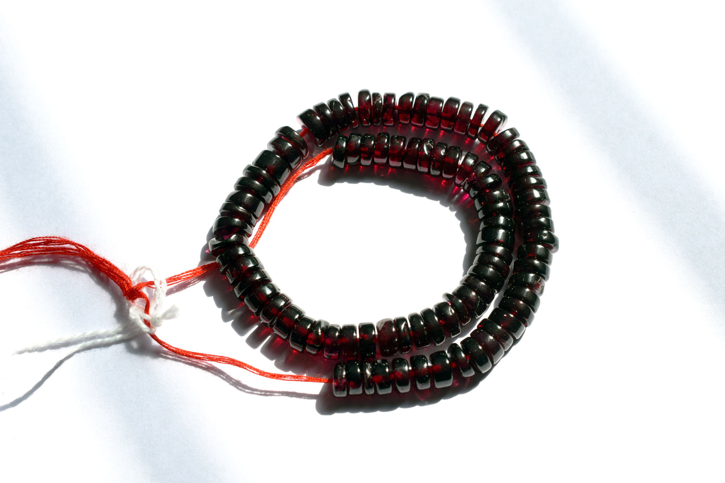 Natural Red Garnet Smooth Heishi Tyre Shape Beads ,Sold By Strand,8.5 Inches , 6-7mm , 33015