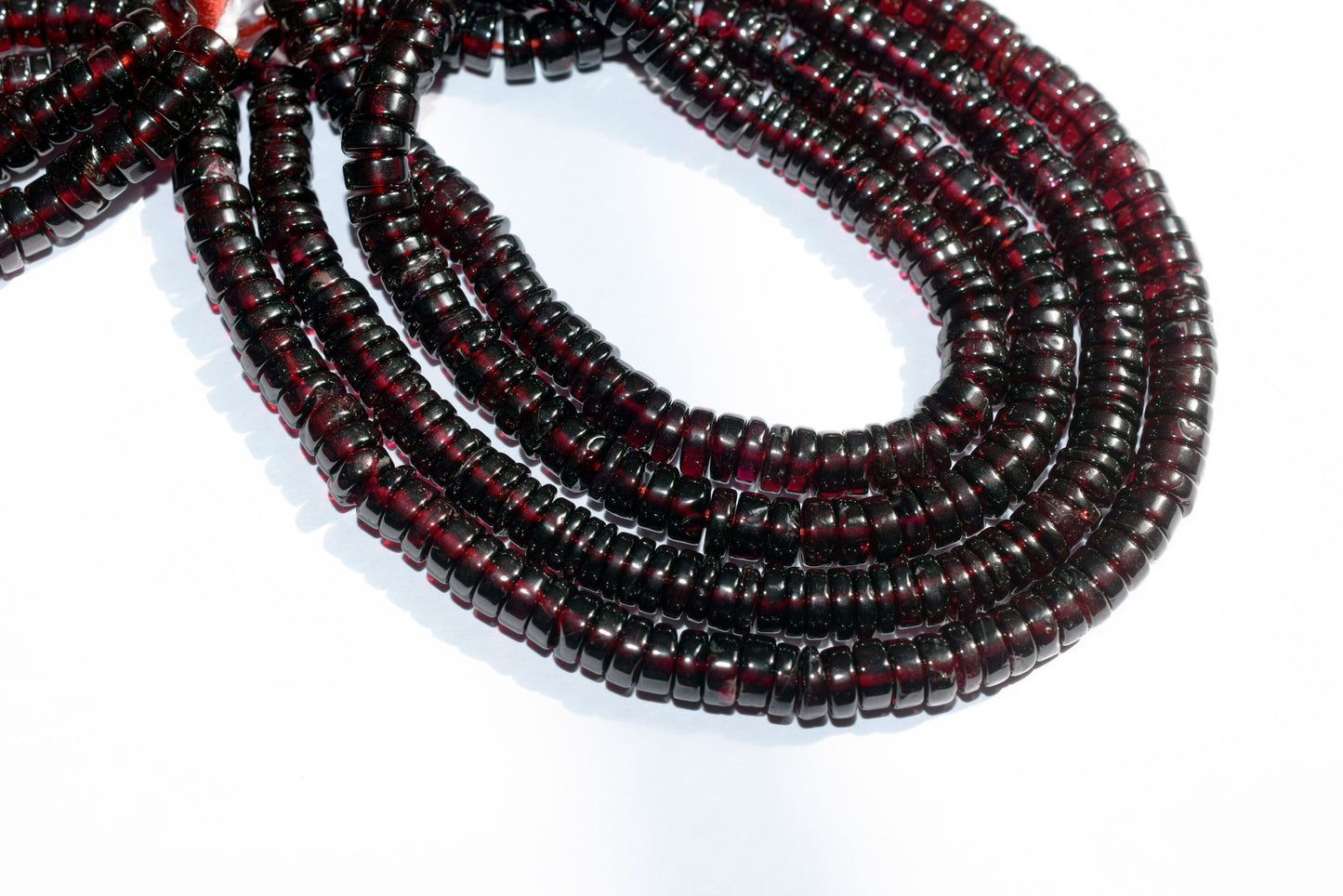 Natural Red Garnet Smooth Heishi Tyre Shape Beads ,Sold By Strand,16 Inches , 5.50-6mm , 33016