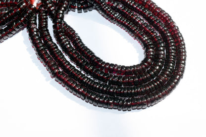 Natural Red Garnet Smooth Heishi Tyre Shape Beads ,Sold By Strand,16 Inches , 5.50-6mm , 33016