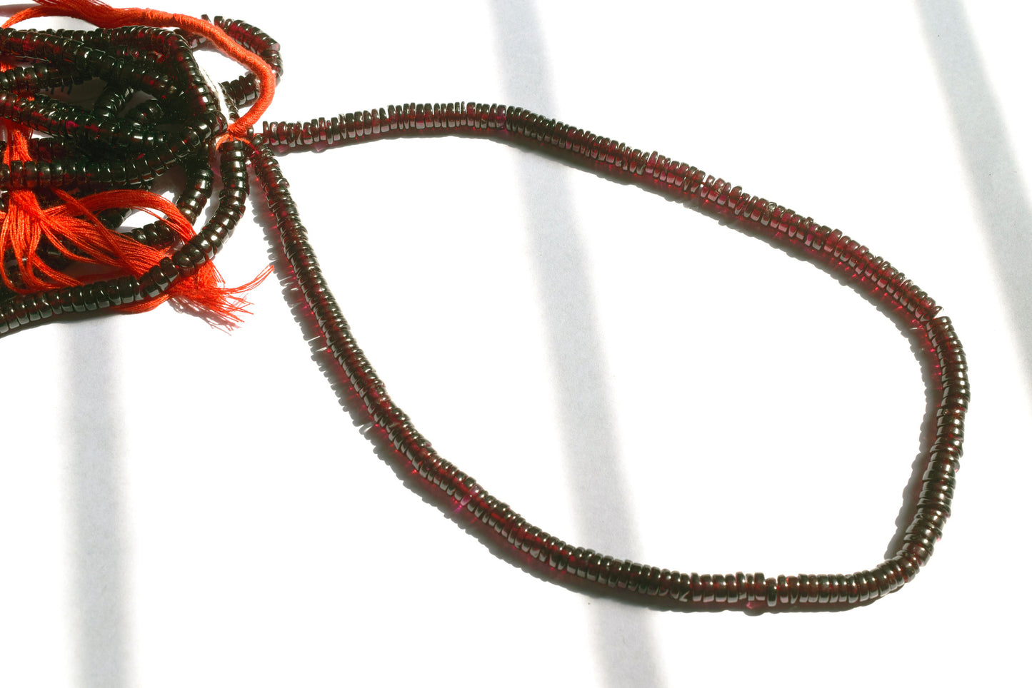 Natural Red Garnet Smooth Heishi Tyre Shape Beads ,Sold By Strand,16 Inches , 5.50-6mm , 33016