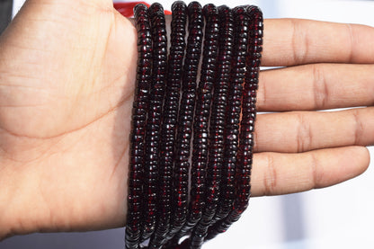 Natural Red Garnet Smooth Heishi Tyre Shape Beads ,Sold By Strand,16 Inches , 5.50-6mm , 33016