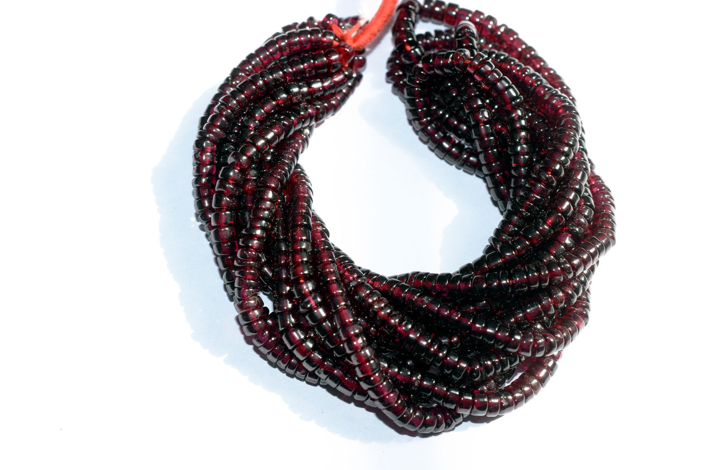 Natural Red Garnet Smooth Heishi Tyre Shape Beads ,Sold By Strand,16 Inches , 4.50-5mm , 33017