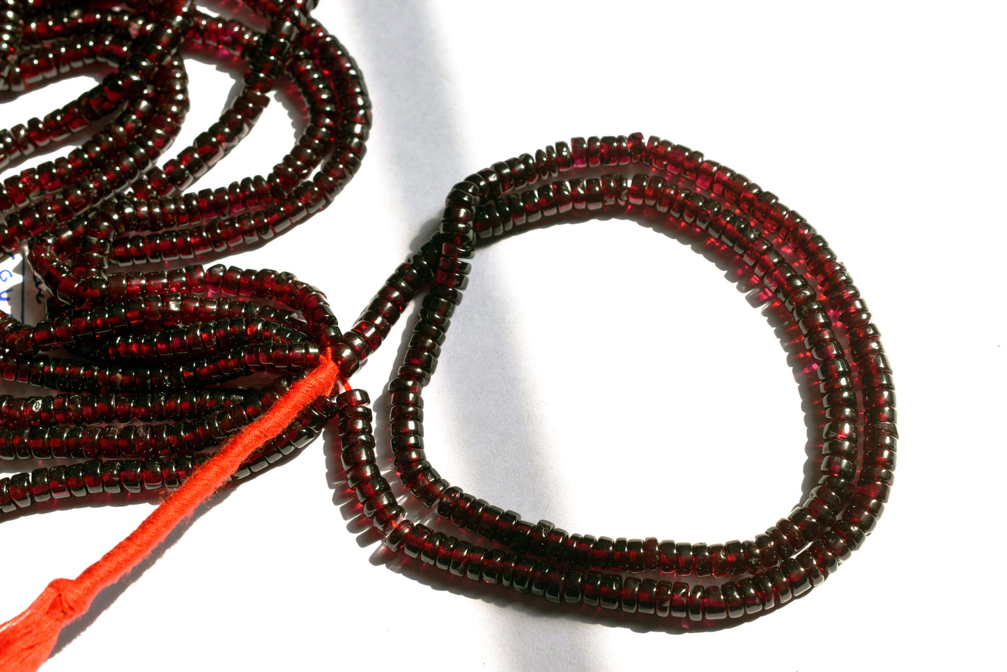 Natural Red Garnet Smooth Heishi Tyre Shape Beads ,Sold By Strand,16 Inches , 4.50-5mm , 33017