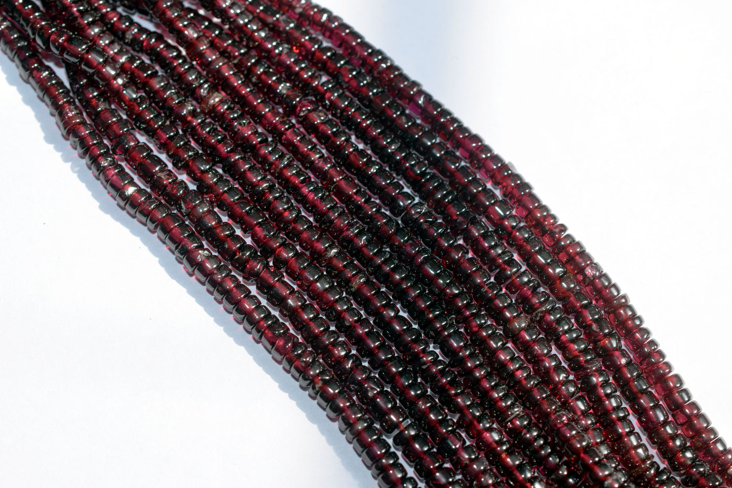 Natural Red Garnet Smooth Heishi Tyre Shape Beads ,Sold By Strand,16 Inches , 4.50-5mm , 33017