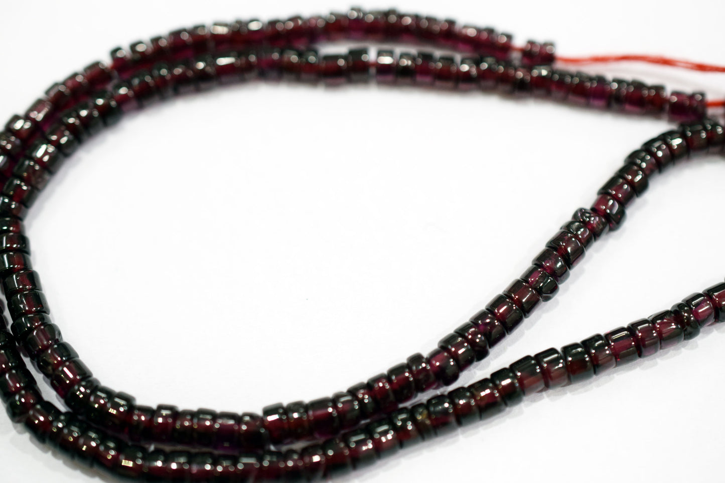 Natural Red Garnet Smooth Heishi Tyre Shape Beads ,Sold By Strand,16 Inches ,3.50-4.25mm , 33018