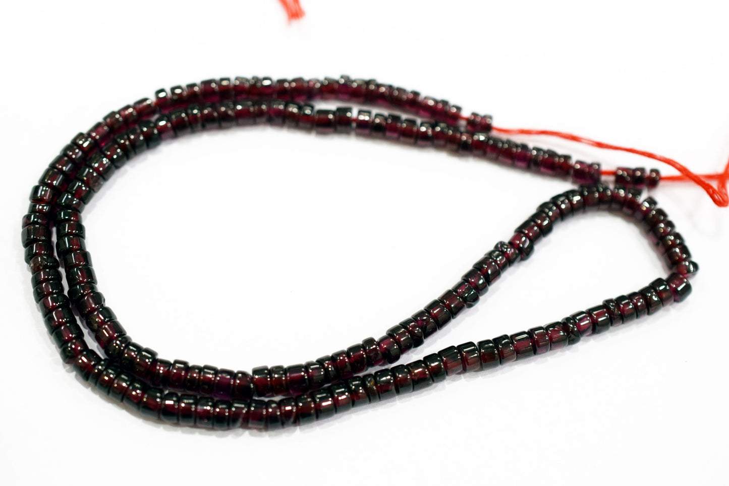 Natural Red Garnet Smooth Heishi Tyre Shape Beads ,Sold By Strand,16 Inches ,3.50-4.25mm , 33018