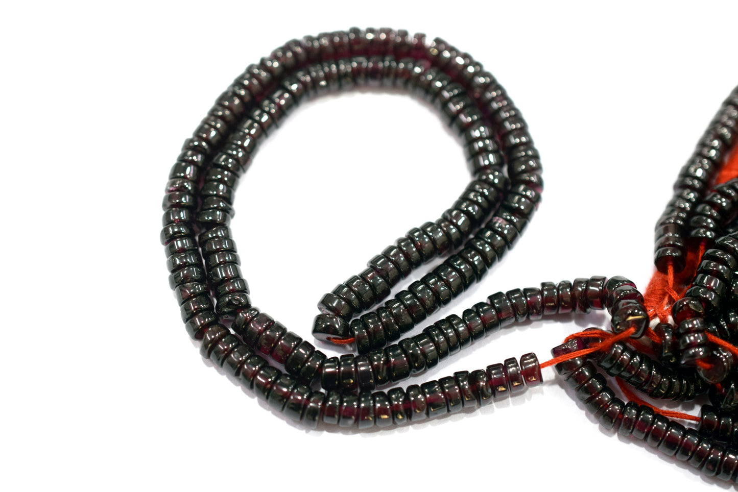 Natural Red Garnet Smooth Heishi Tyre Shape Beads ,Sold By Strand,16 Inches ,5.25-6.00mm , 33019