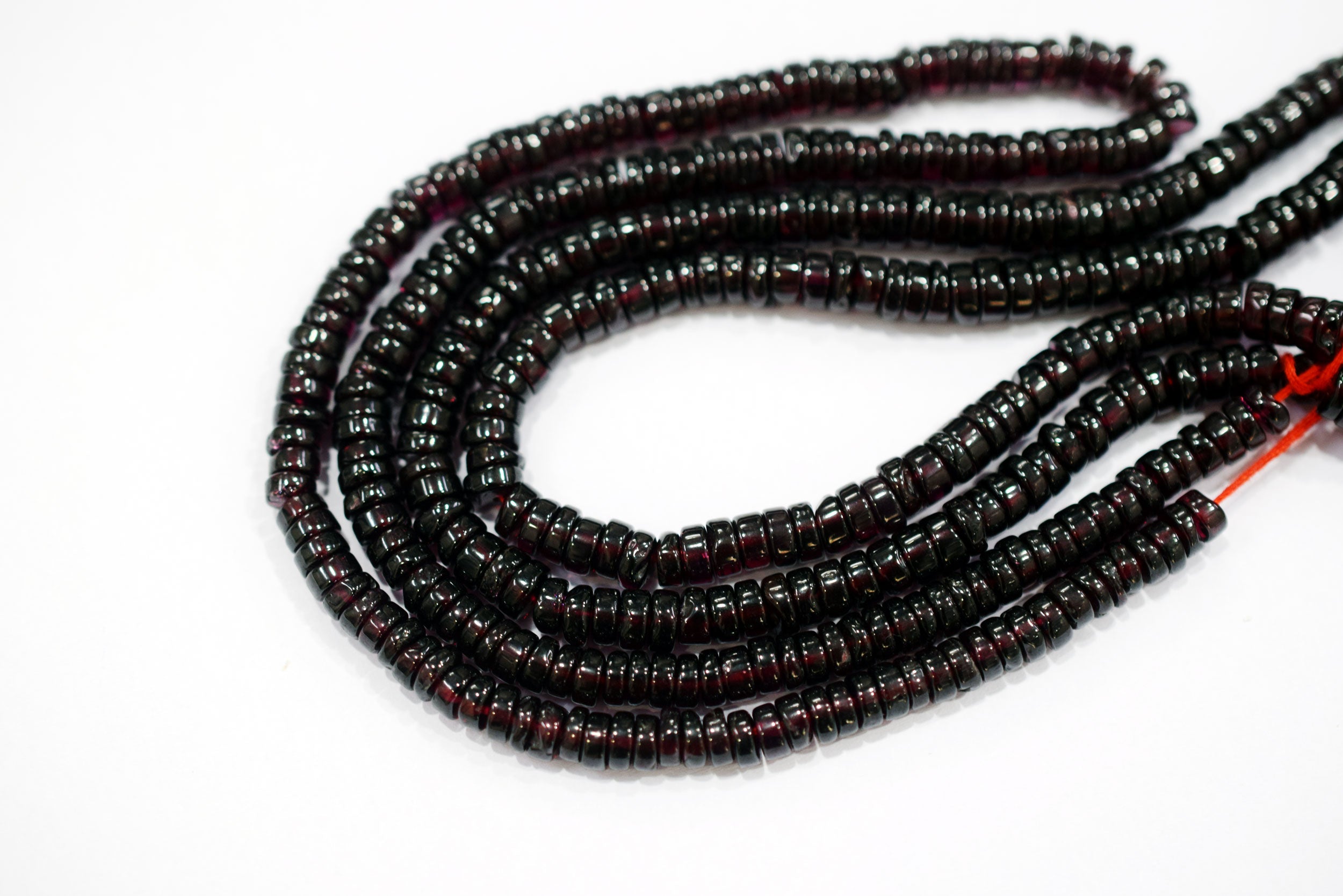 Natural Red Garnet Smooth Heishi Tyre Shape Beads ,Sold By Strand,16 Inches ,5.25-6.00mm , 33019