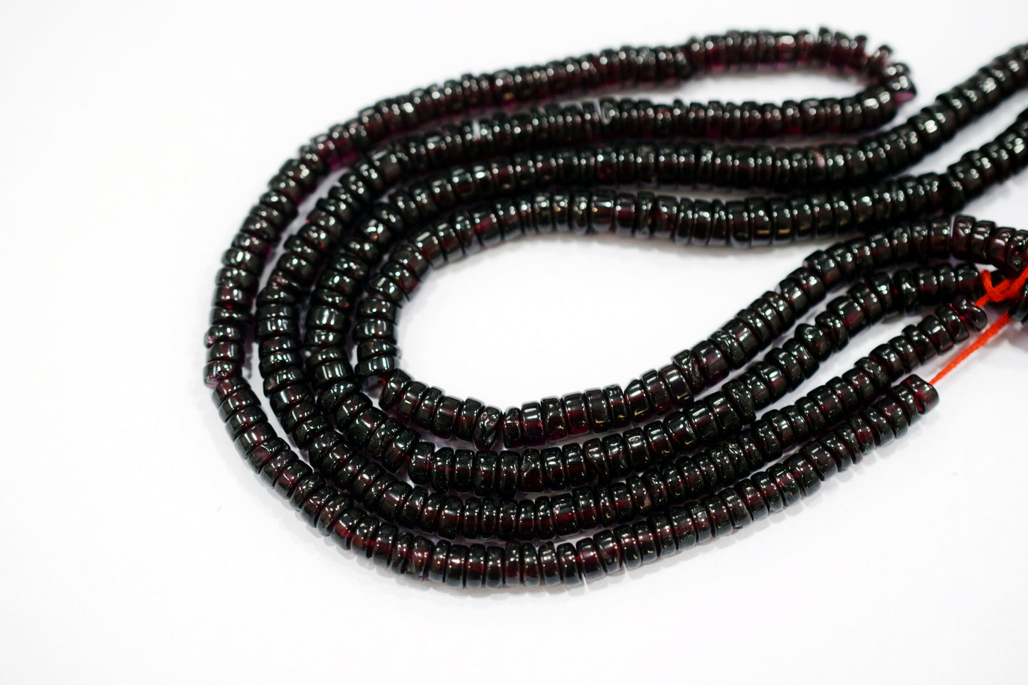 Natural Red Garnet Smooth Heishi Tyre Shape Beads ,Sold By Strand,16 Inches ,5.25-6.00mm , 33019
