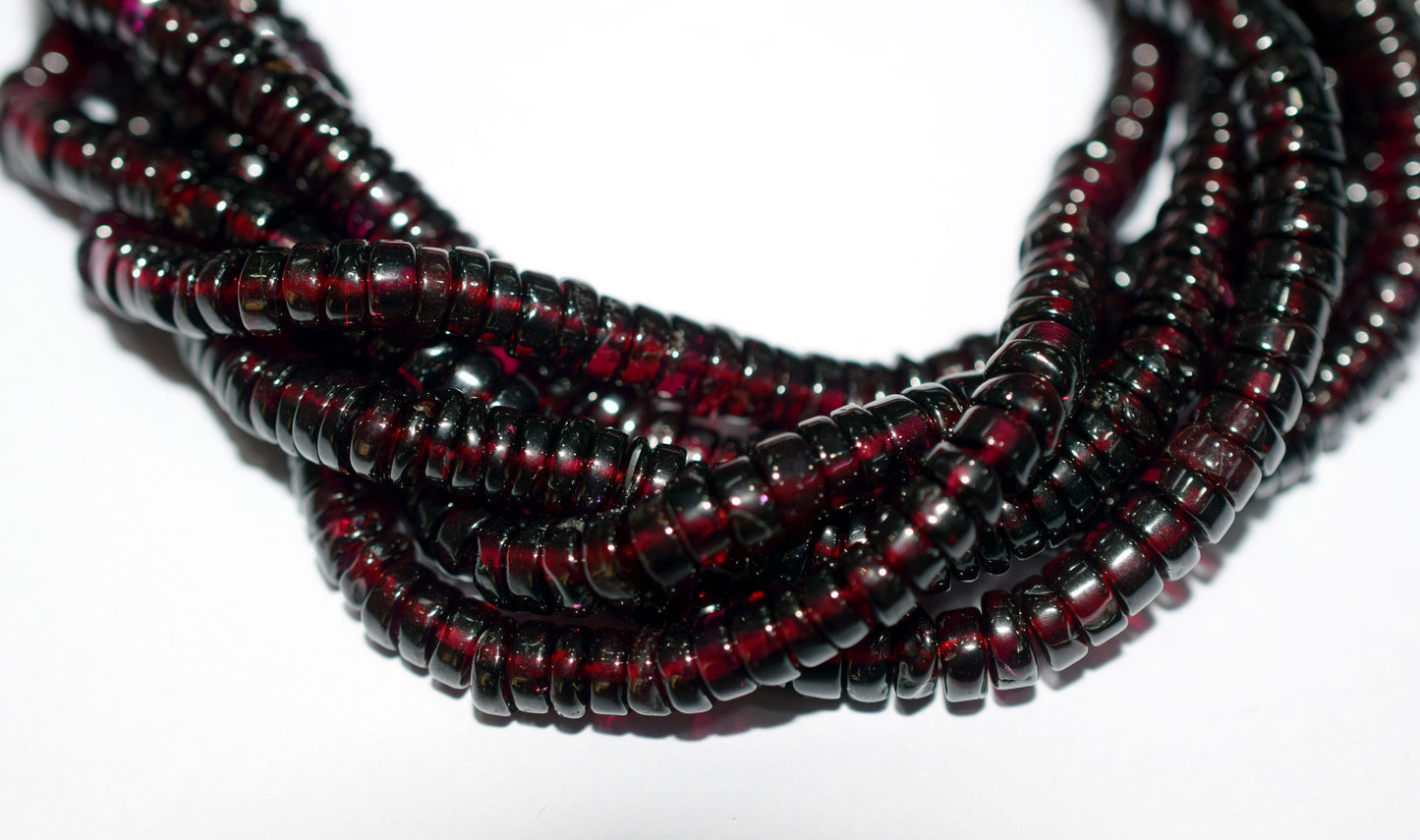 Natural Red Garnet Smooth Heishi Tyre Shape Beads ,Sold By Strand,16 Inches ,5.25-6.00mm , 33019