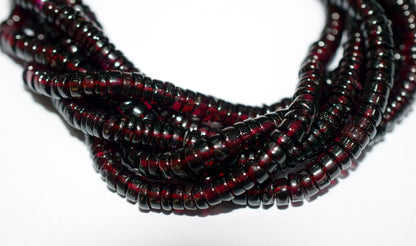 Natural Red Garnet Smooth Heishi Tyre Shape Beads ,Sold By Strand,16 Inches ,5.25-6.00mm , 33019