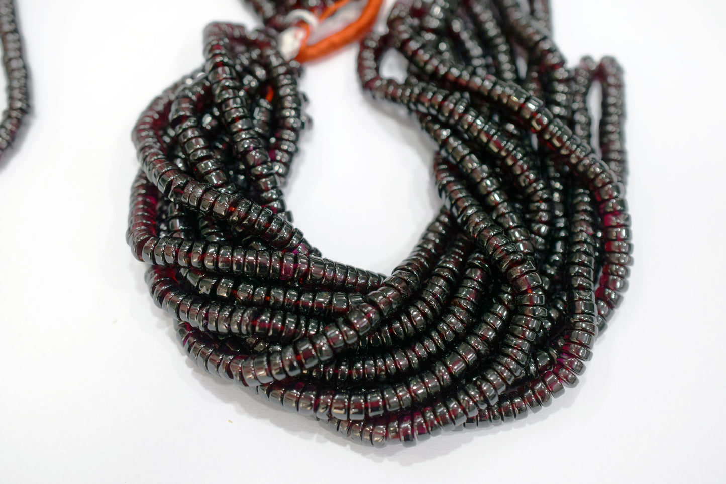 Natural Red Garnet Smooth Heishi Tyre Shape Beads ,Sold By Strand,16 Inches ,5.25-6.00mm , 33019