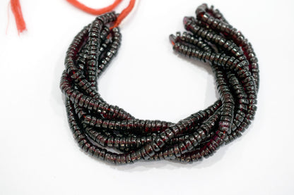 Natural Red Garnet Smooth Heishi Tyre Shape Beads ,Sold By Strand,16 Inches ,5.75-6.00mm , 33020