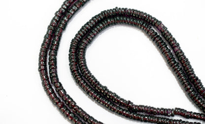 Natural Red Garnet Smooth Heishi Tyre Shape Beads ,Sold By Strand,16 Inches ,4.00-5.00mm , 33021