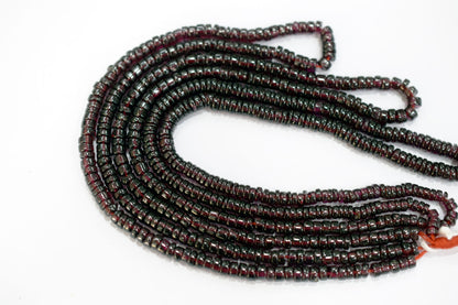 Natural Red Garnet Smooth Heishi Tyre Shape Beads ,Sold By Strand,16 Inches ,4.00-5.00mm , 33021