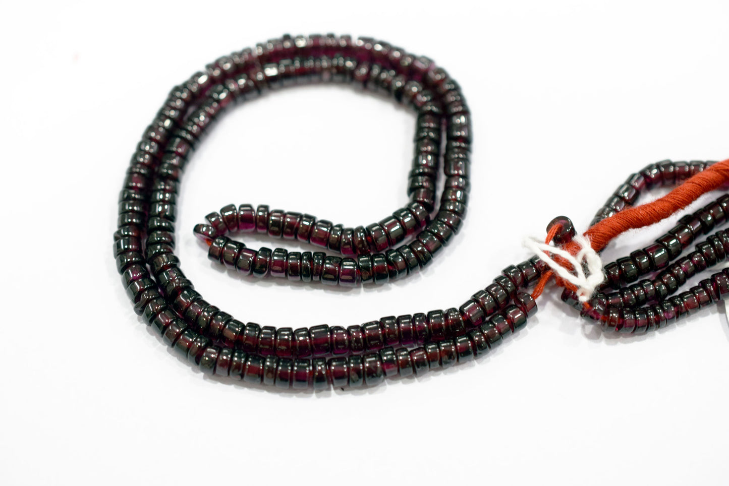 Natural Red Garnet Smooth Heishi Tyre Shape Beads ,Sold By Strand,16 Inches ,4.00-5.00mm , 33021