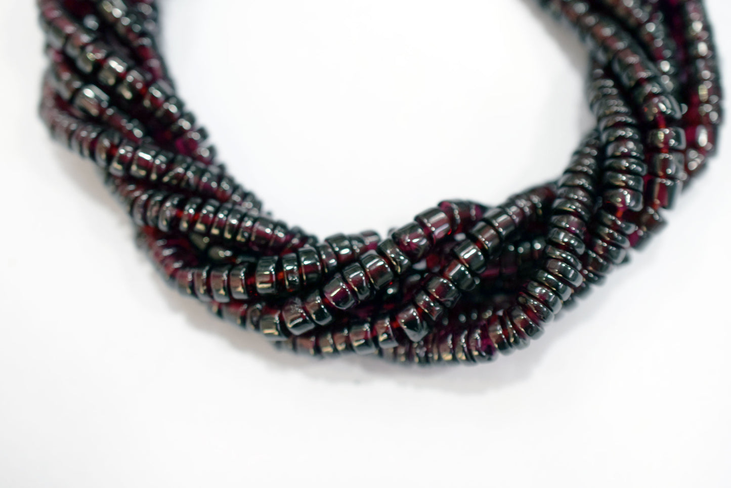 Natural Red Garnet Smooth Heishi Tyre Shape Beads ,Sold By Strand,16 Inches ,4.00-5.00mm , 33021
