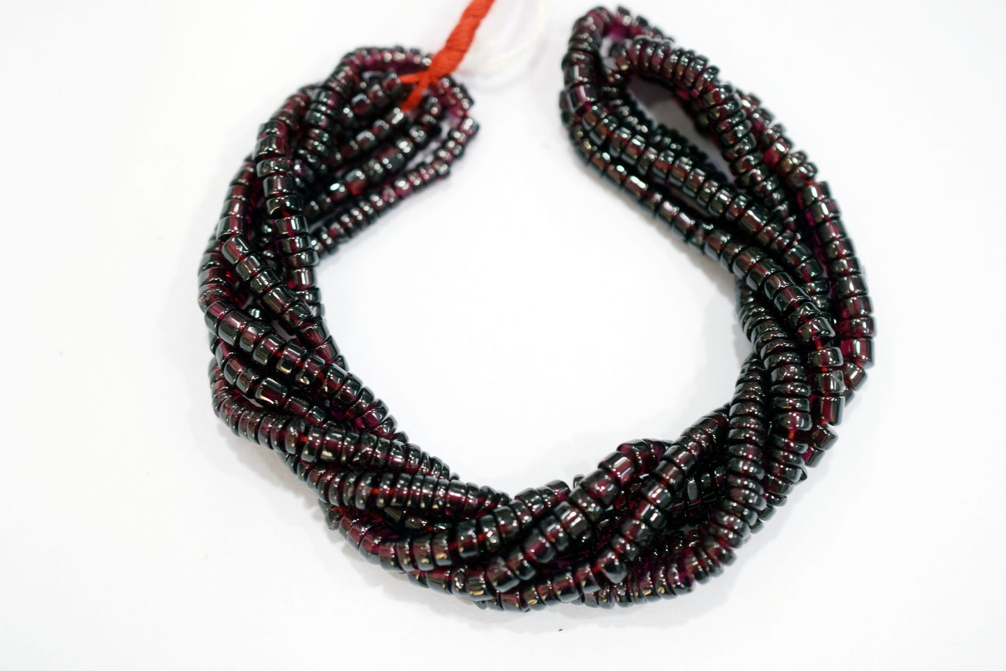 Natural Red Garnet Smooth Heishi Tyre Shape Beads ,Sold By Strand,16 Inches ,4.00-5.00mm , 33021
