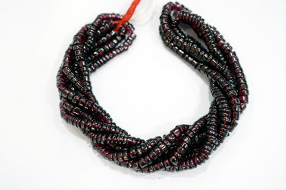 Natural Red Garnet Smooth Heishi Tyre Shape Beads ,Sold By Strand,16 Inches ,4.00-5.00mm , 33021