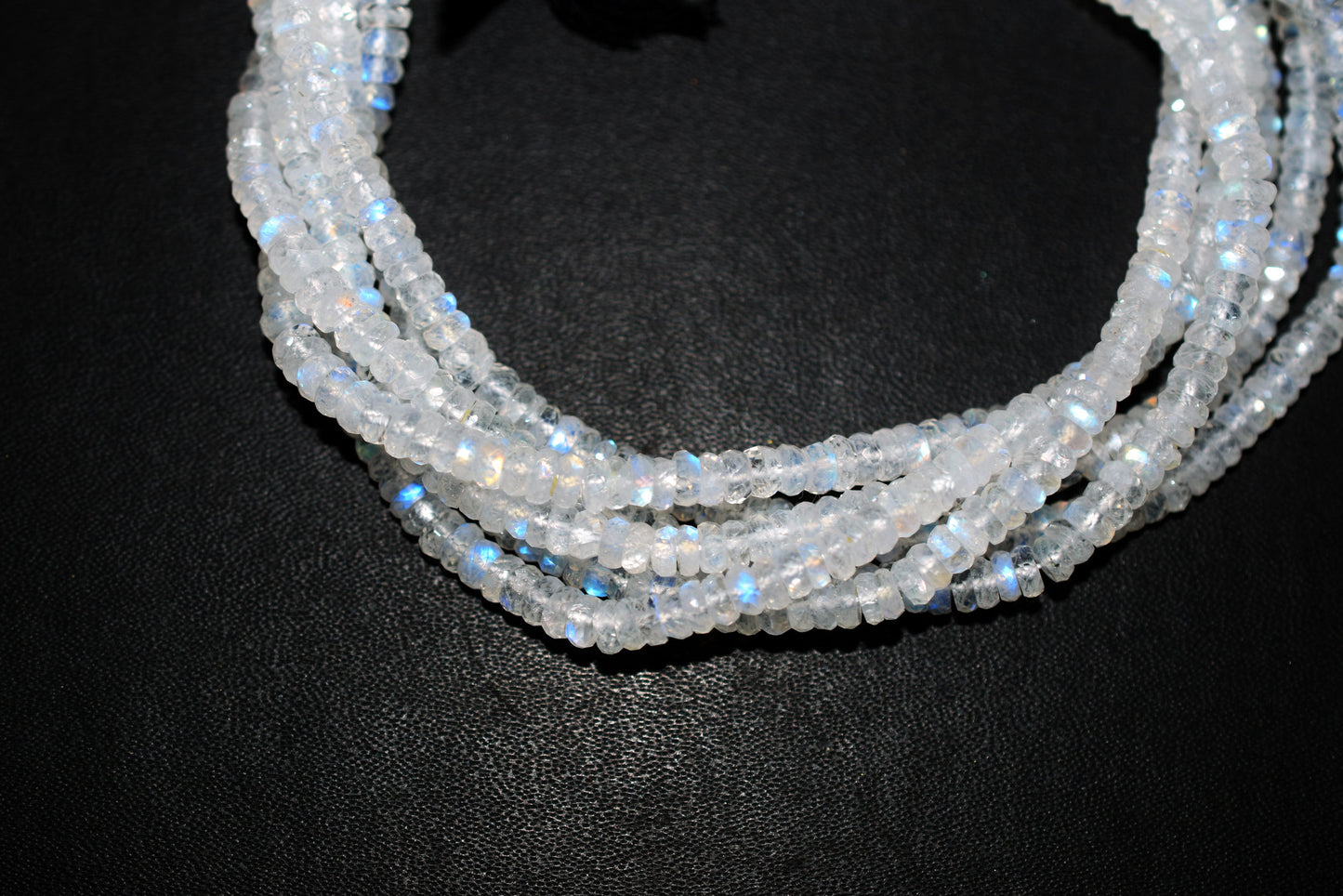 Rainbow Moonstone Faceted Tyre Shape Beads , Sold By Strand ,16 Inches , 4.75mm , 33022