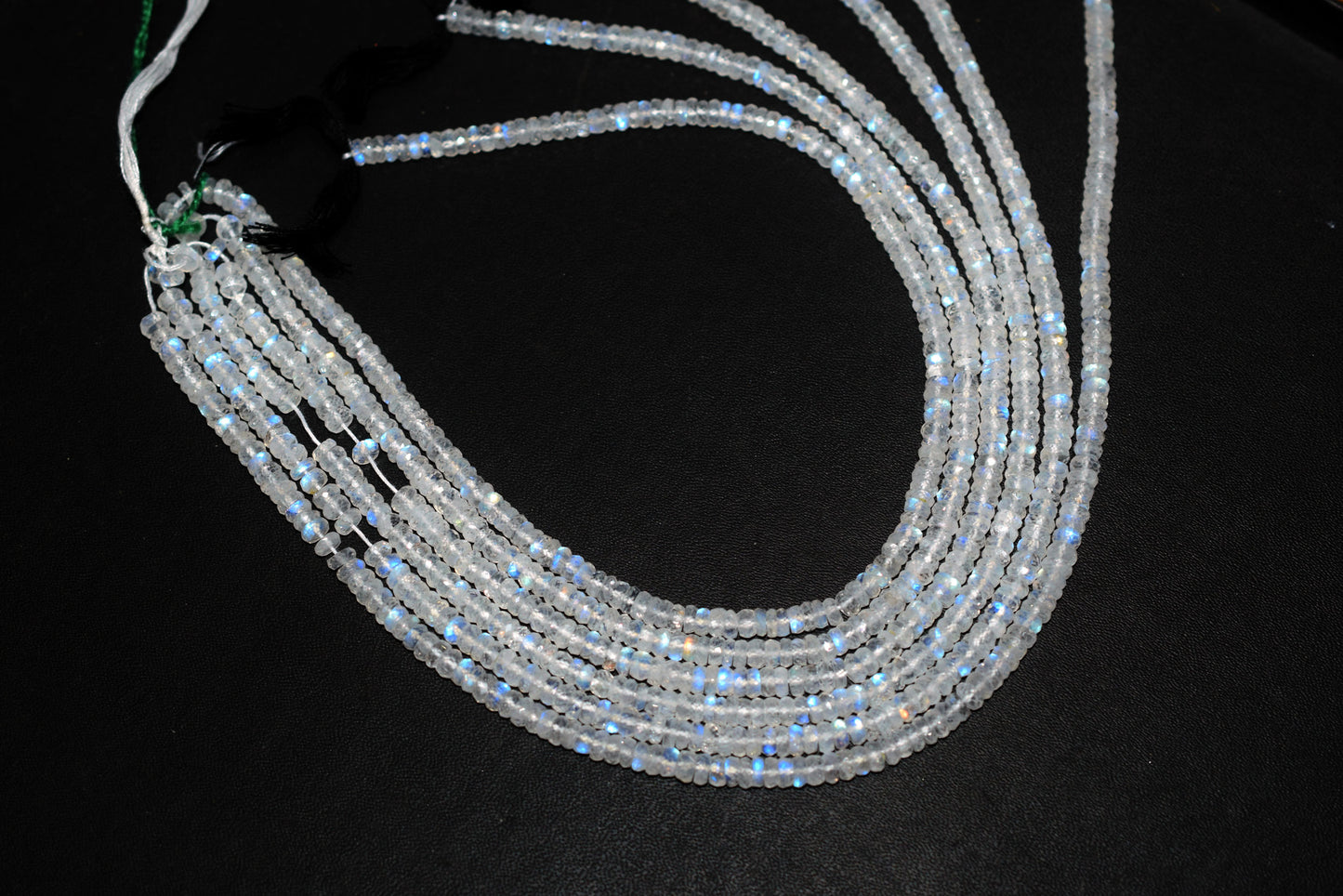 Rainbow Moonstone Faceted Tyre Shape Beads , Sold By Strand ,16 Inches , 4.75mm , 33022