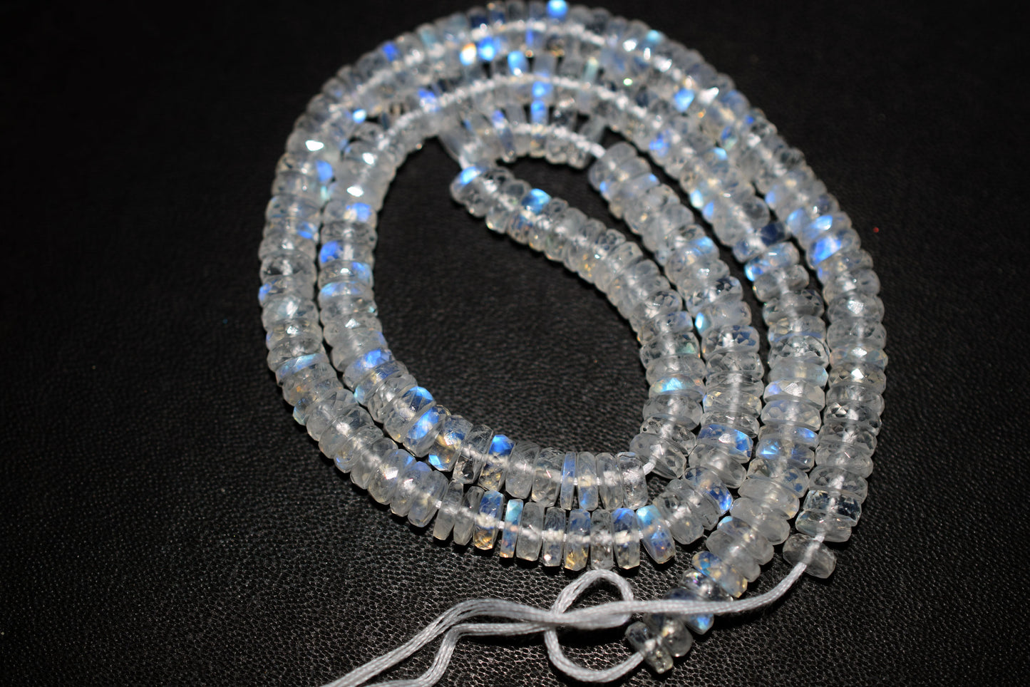 Rainbow Moonstone Faceted Tyre Shape Beads , Sold By Strand ,16 Inches , 5.75mm , 33023