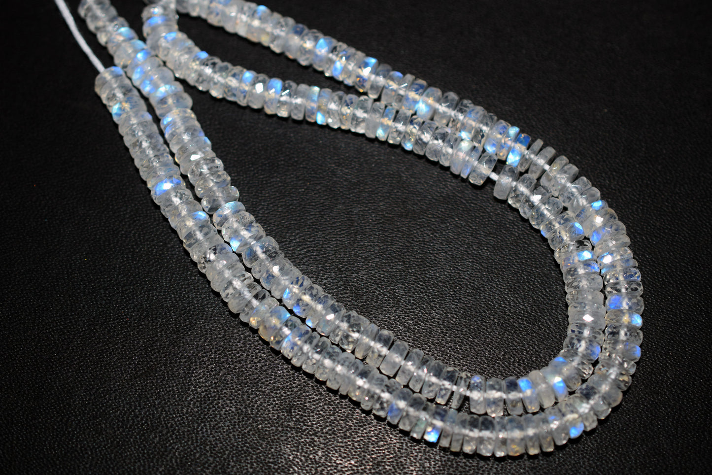 Rainbow Moonstone Faceted Tyre Shape Beads , Sold By Strand ,16 Inches , 5.75mm , 33023