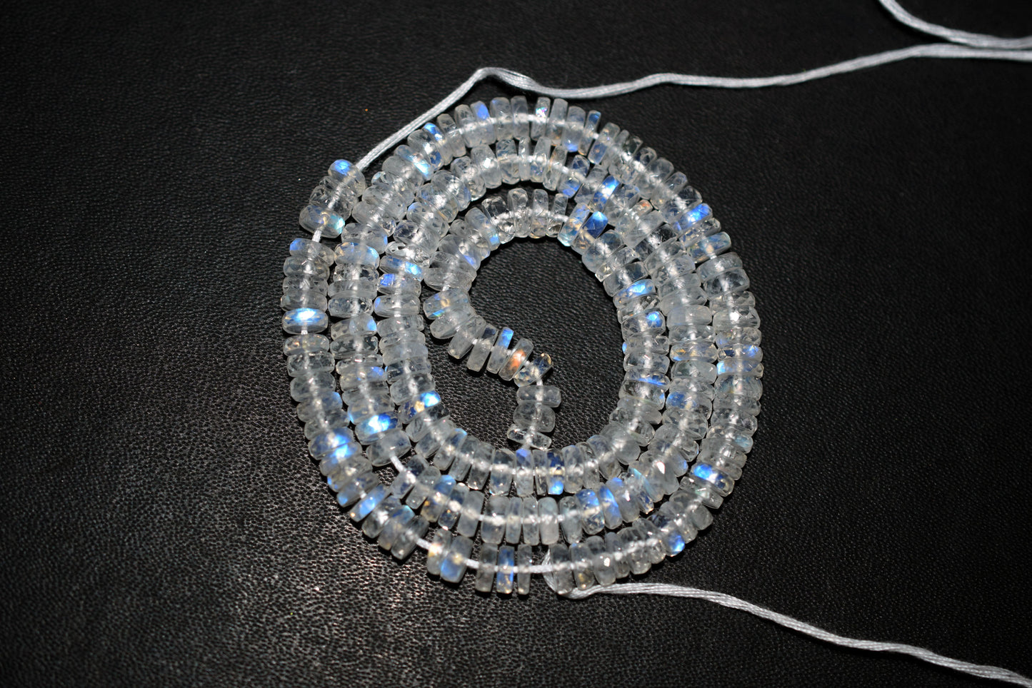Rainbow Moonstone Faceted Tyre Shape Beads , Sold By Strand ,16 Inches , 5.75mm , 33023