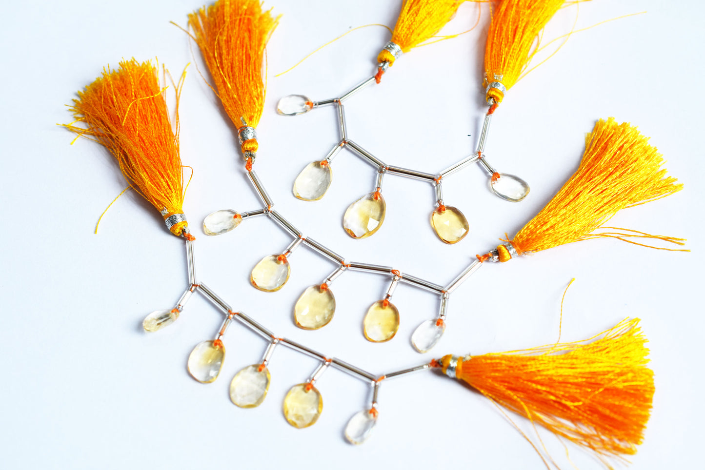 5 Pcs Natural Yellow Citrine Faceted Drop Beads Strand, Sold By Strand ,7x11 - 10.50x14 mm, 33031