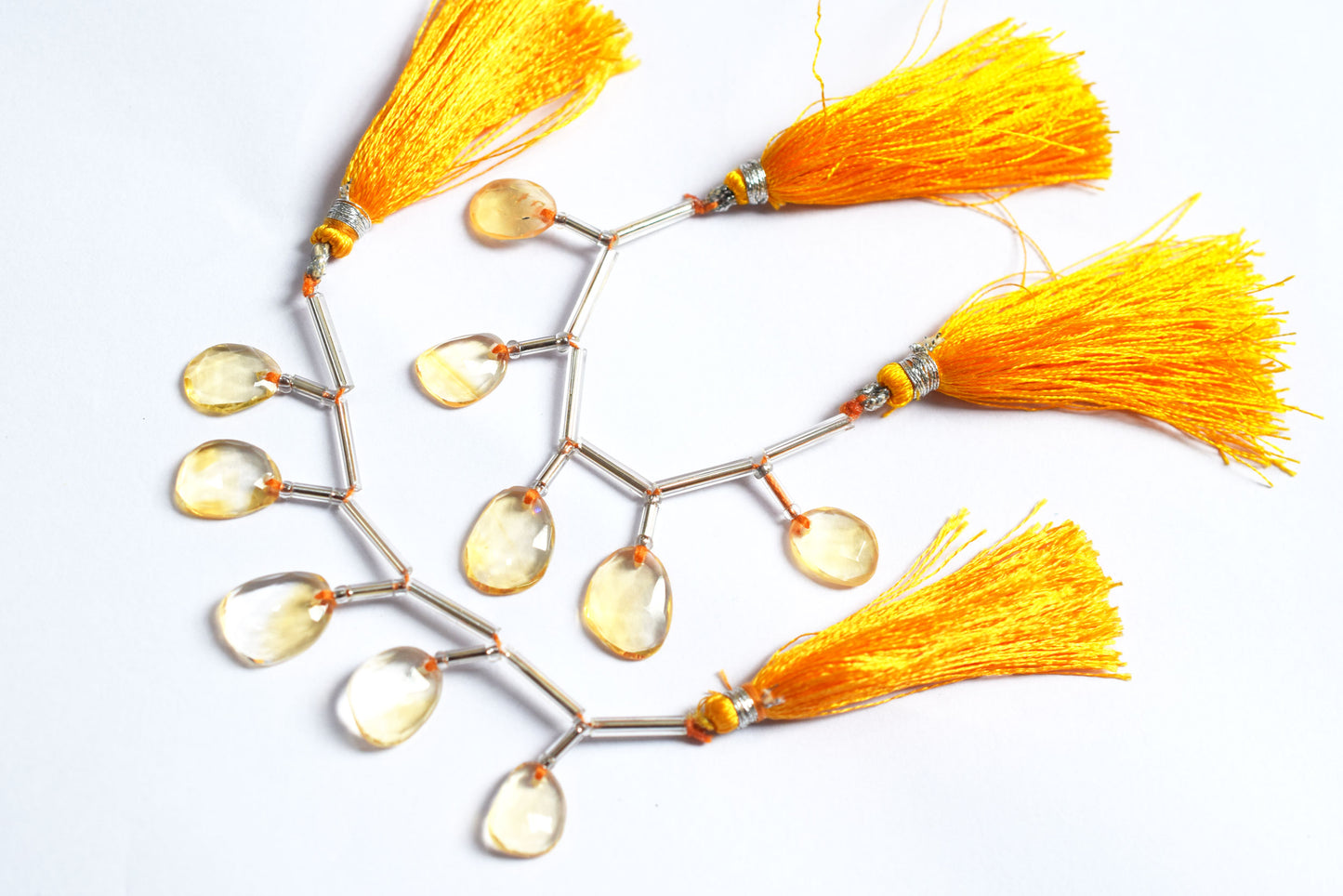 5 Pcs Natural Yellow Citrine Faceted Drop Beads Strand, Sold By Strand ,9x11 - 9x11.50 mm, 33033
