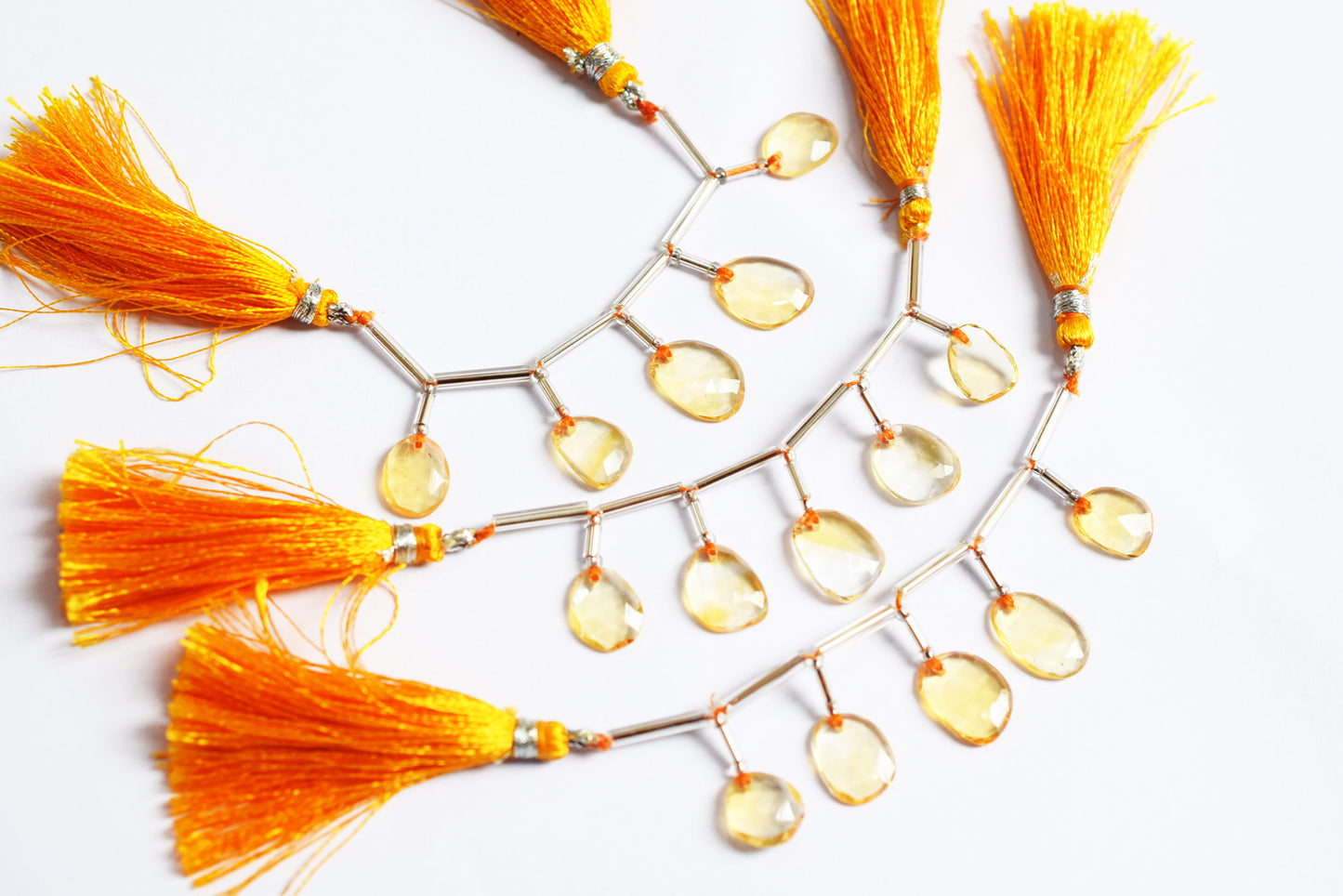 5 Pcs Natural Yellow Citrine Faceted Drop Beads Strand, Sold By Strand ,9x11 - 9x11.50 mm, 33033