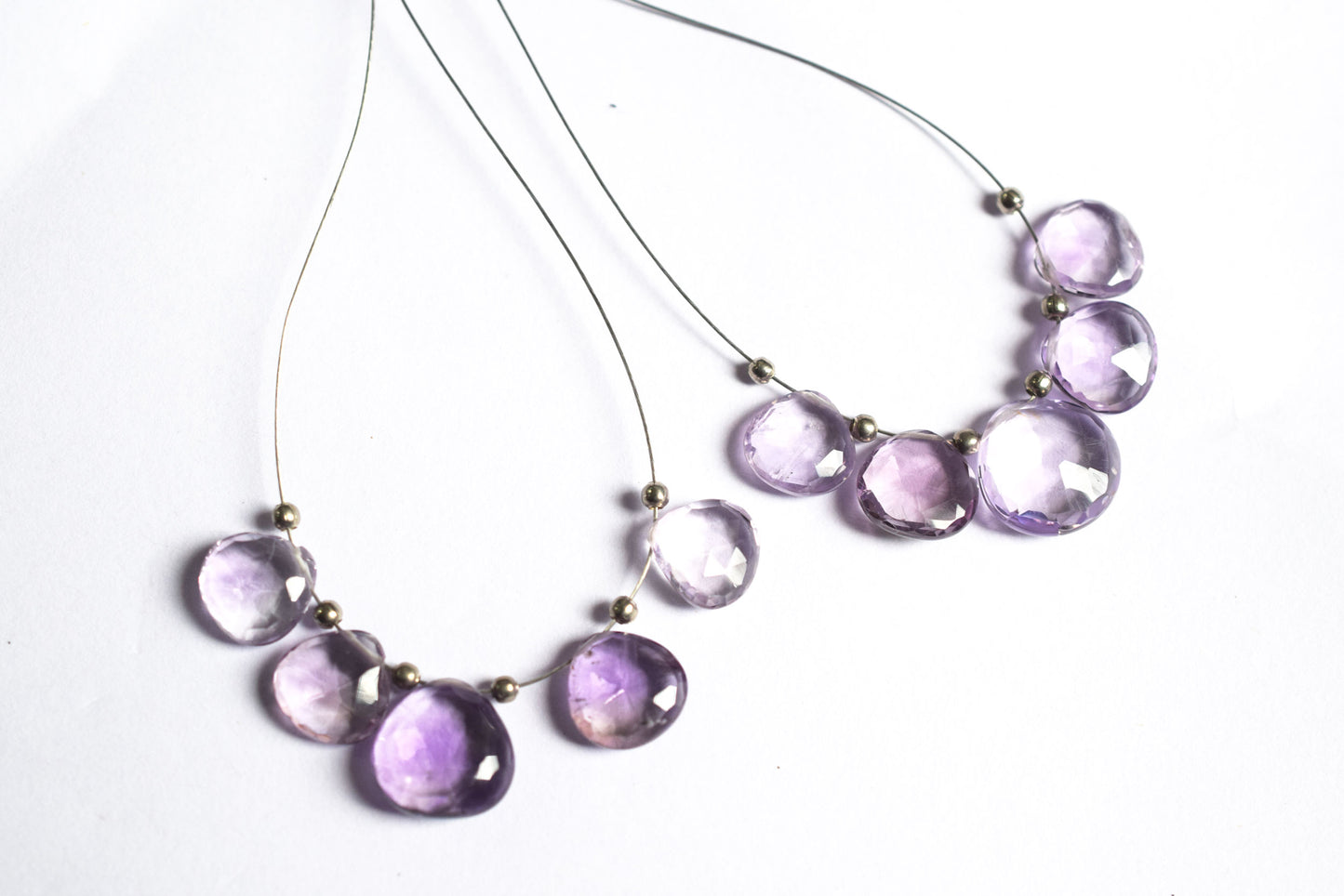 5 Piece  Amethyst Faceted Heart Shape  Briolettes Beads ,Sold By Strand,9x9 - 12x12 mm , 33038