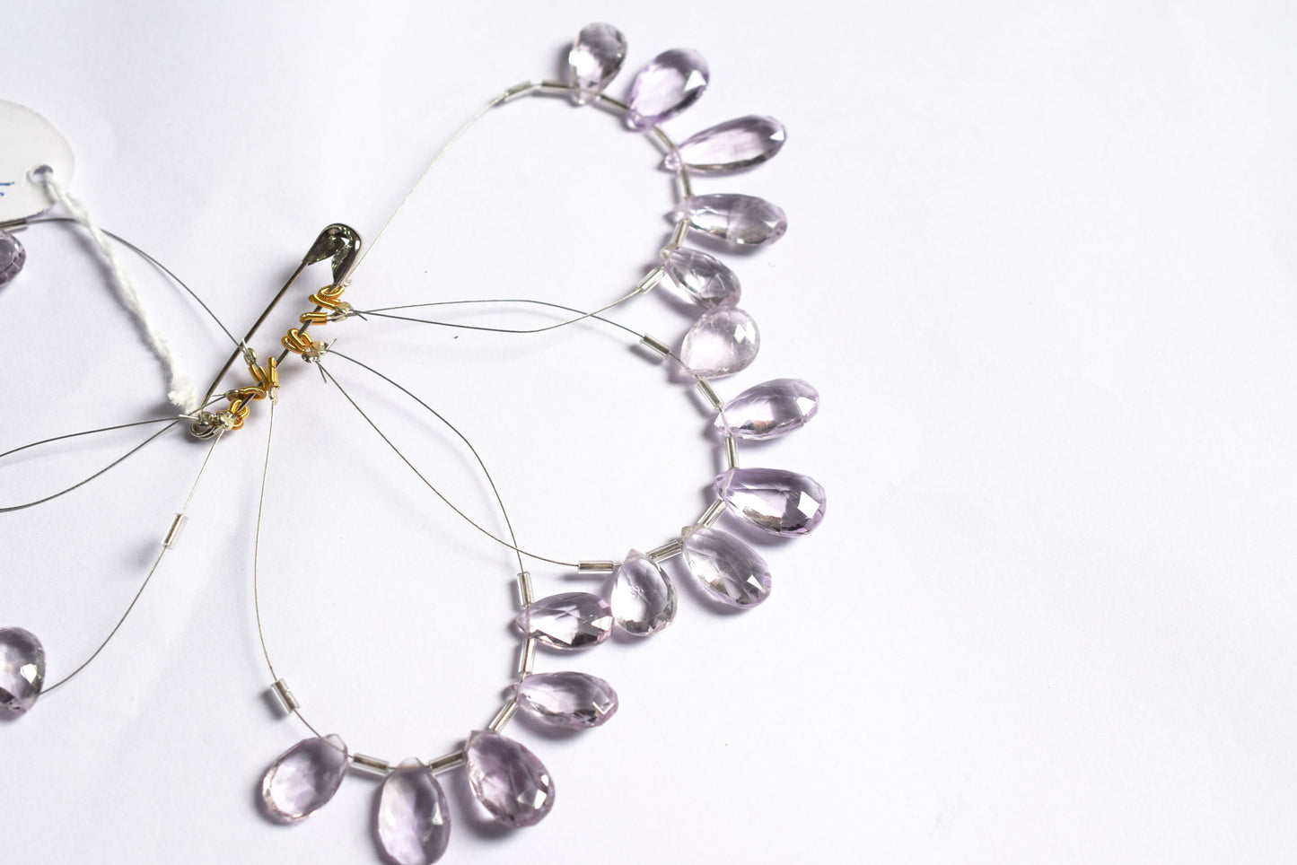 5 Pieces Pink Amethyst Faceted Pear Shape  Briolettes Beads Strand,Sold By Strand,10x13 - 11x16mm , 33039