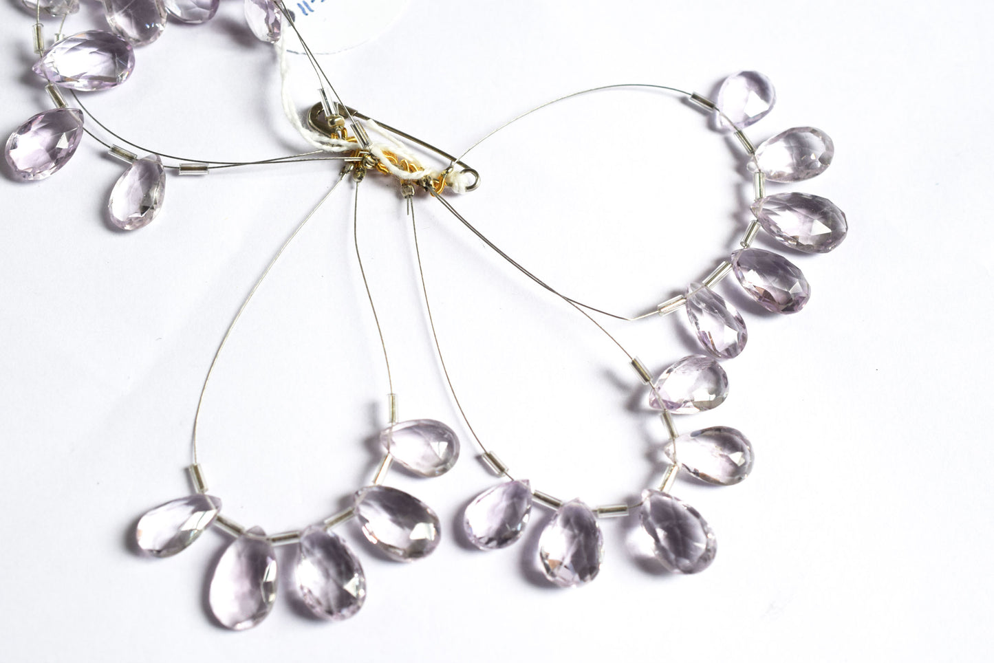 5 Pieces Pink Amethyst Faceted Pear Shape  Briolettes Beads Strand,Sold By Strand,10x13 - 11.50x16mm , 33041