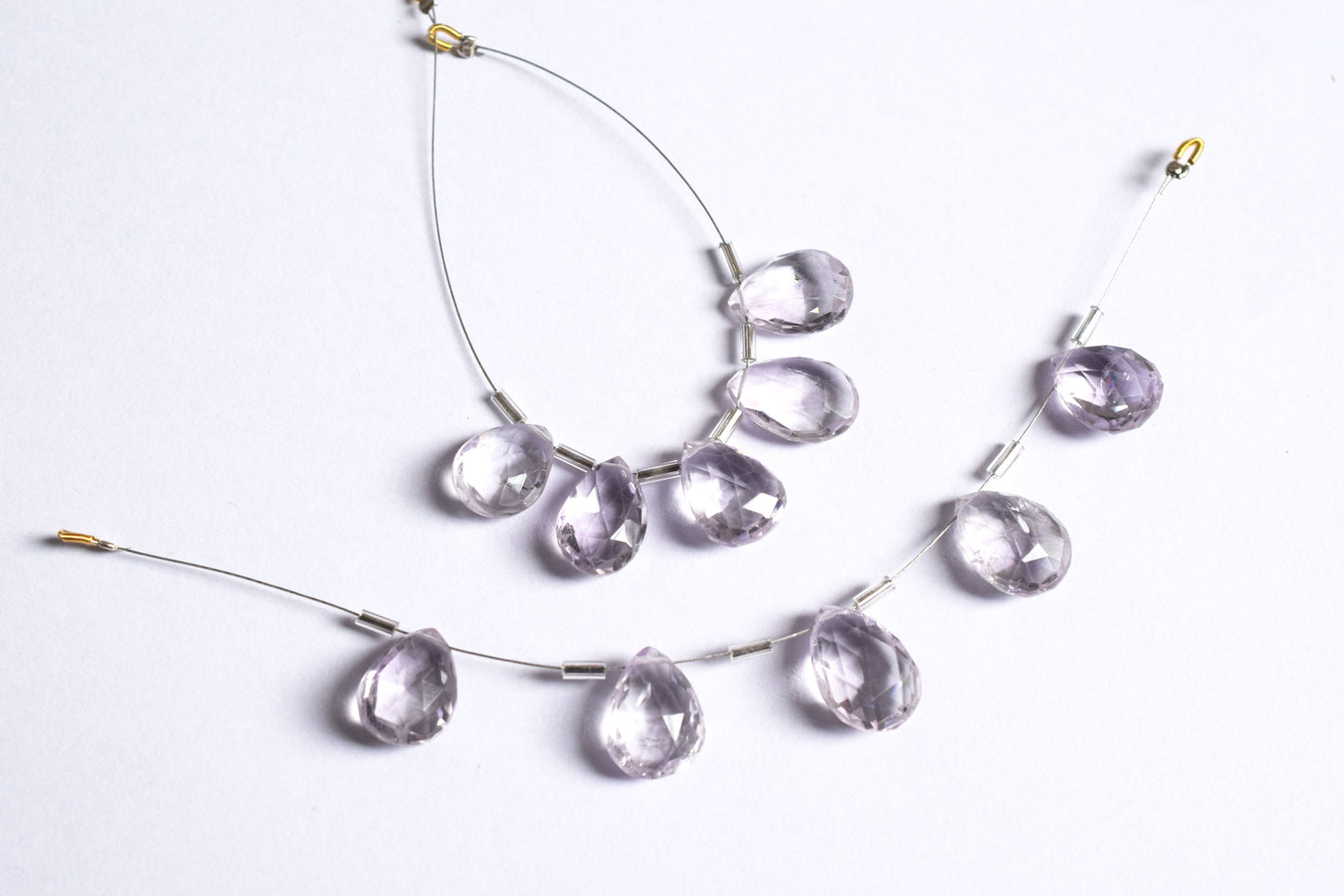 5 Pieces Pink Amethyst Faceted Pear Shape  Briolettes Beads Strand,Sold By Strand,11x13.50 - 11.50x16mm , 33042