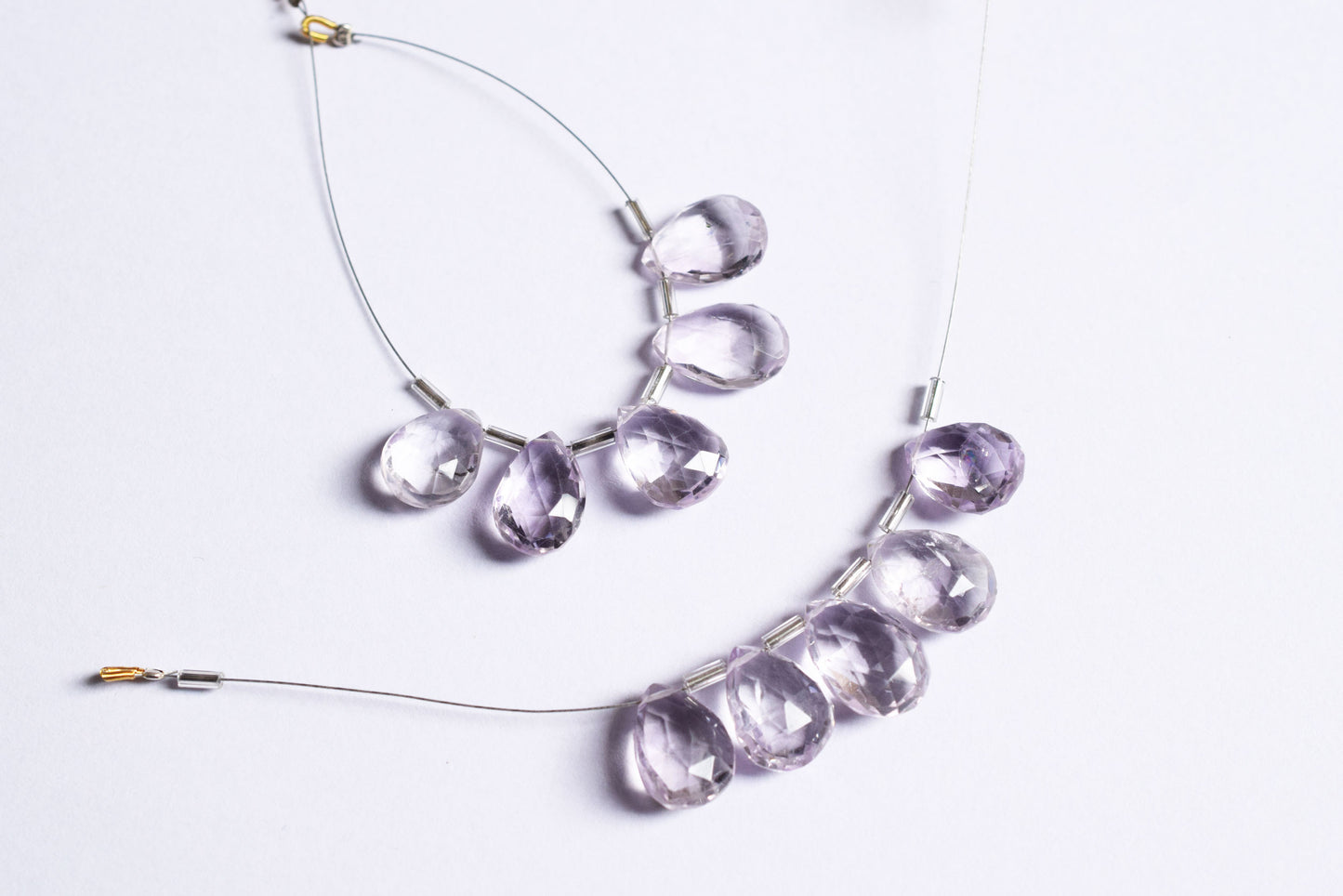 5 Pieces Pink Amethyst Faceted Pear Shape  Briolettes Beads Strand,Sold By Strand,11x13.50 - 11.50x16mm , 33042
