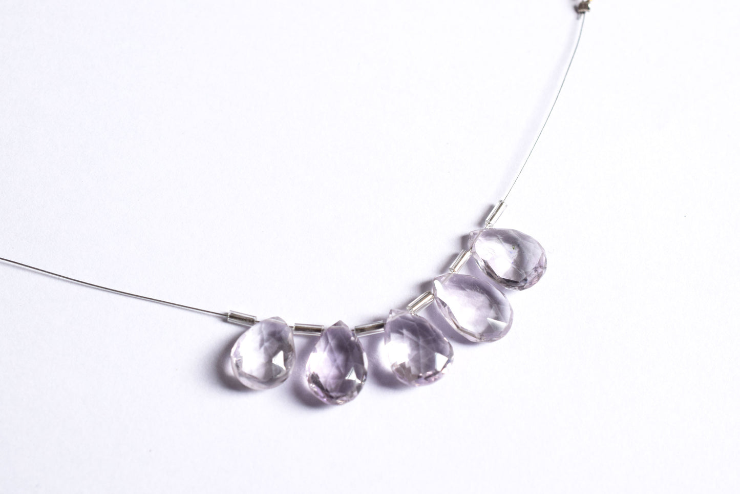 5 Pieces Pink Amethyst Faceted Pear Shape  Briolettes Beads Strand,Sold By Strand,11x13.50 - 11.50x16mm , 33042
