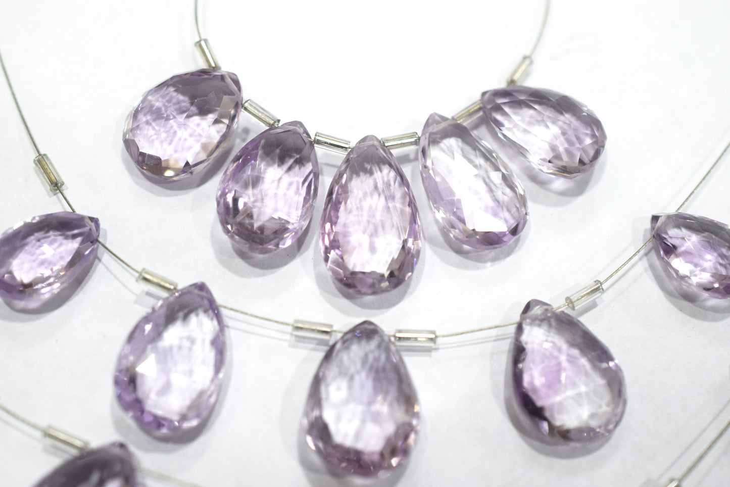 5 Pieces Pink Amethyst Faceted Pear Shape  Briolettes Beads Strand,Sold By Strand,10.50x15.50 - 13.50x21mm, 33044