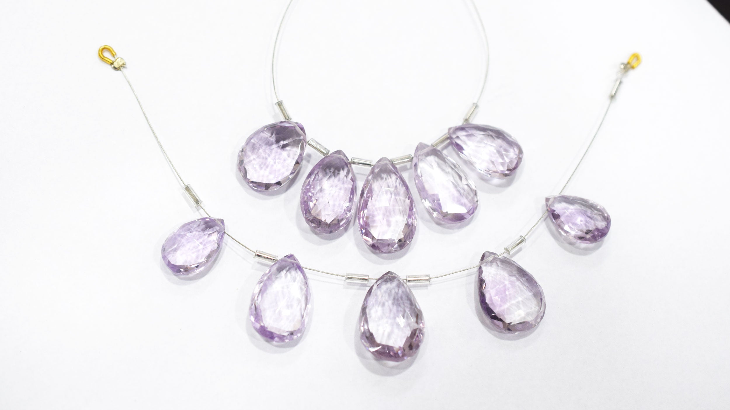 5 Pieces Pink Amethyst Faceted Pear Shape  Briolettes Beads Strand,Sold By Strand,10.50x15.50 - 13.50x21mm, 33044