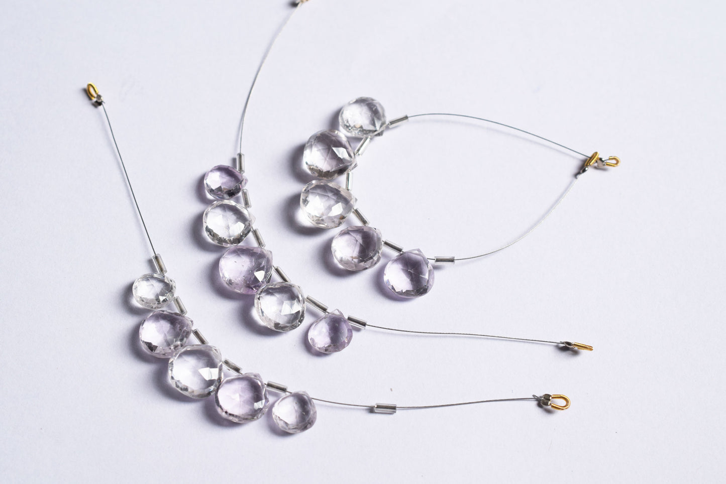 5 Pieces Pink Amethyst Faceted Heart Shape  Briolettes Beads Strand,Sold By Strand,10x10 - 13x13mm, 33045