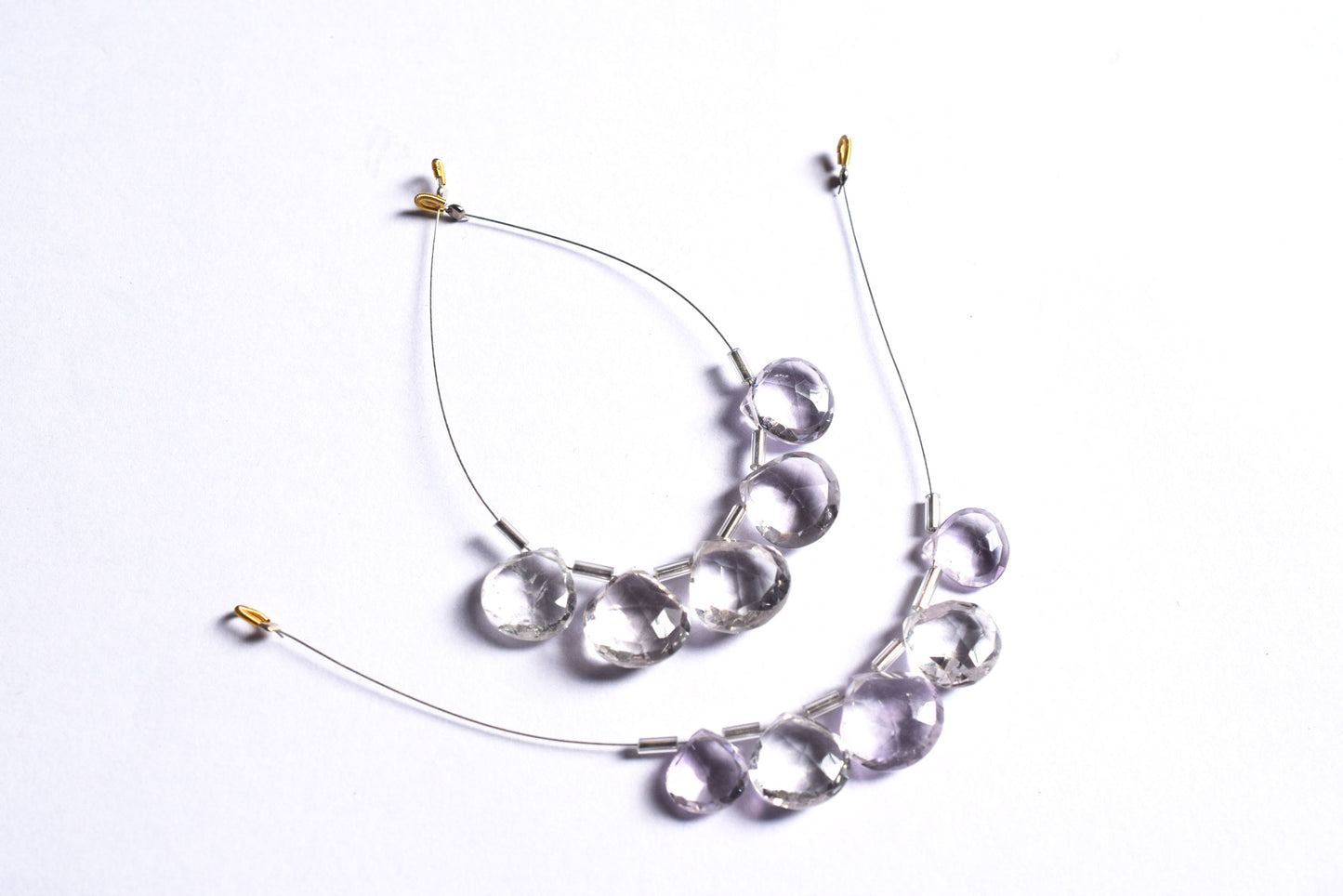 5 Pieces Pink Amethyst Faceted Heart Shape  Briolettes Beads Strand,Sold By Strand,10x10 - 13x13mm, 33045